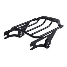Black Two Up Luggage Rack Fit For Harley Touring Street Glide 2009-2022 Air Wing picture
