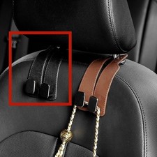 2‑Pack 2‑in‑1 Leather Car Headrest Hooks, Car Seat Back Purse Storage Hangers picture