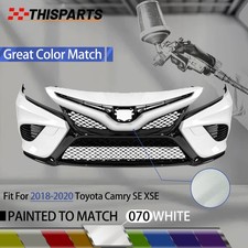 Front Bumper Assembly Complete 070 White Painted For Toyota Camry SE XSE 2018-20 picture