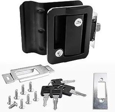 Wesco Entry Door Handle Black Built-In Dead Bolt Paddle 78972399566 picture