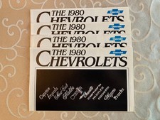 Lot of 4 Vintage Chevrolet Car Brochures – 1980s Chevy Sales Literature picture