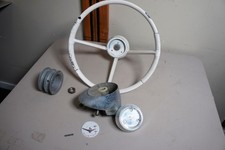 Complete Vintage 50's Wilcox Critteden WC Custom Power Boat Steering Wheel Vtg picture