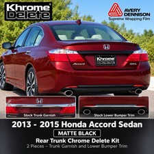 2013-2015 Honda Accord Sedan Trunk Piece and lower rear Overlay (Matte Black) picture