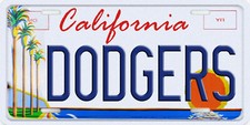 Dodgers LA Palm Tree FLAT Aluminum License Plate Tag New Los Angeles 6