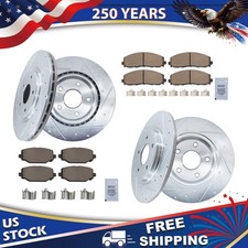Front Rear Drilled Rotors Brake Pads for DODGE JOURNEY 2012-2019 2020 picture