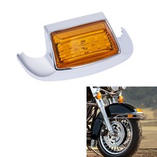 ABS Orange Front Fender Tip Light Fit For Harley Heritage Softail Classic FLSTC picture