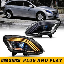Pair LED Headlights For 2010-2017 Mercedes-Benz W251 R320 R350 R500 DRL Signal picture