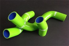 Subaru BRZ Scion FRS Silicone Radiator Hose Green Snake skin finish Fuku Works picture