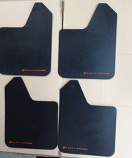 Rally Armor Basic Universal Mud Flaps Set of 4 No HW, BLACK w/ RED MF12-BAS-RD picture