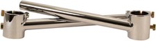 Universal 35mm Chrome Clip On Handlebars Set/2 NEW picture
