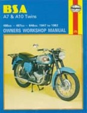 Haynes BSA A7 A10 Twins 1947-1962 Motorcycle Repair Manual : H121 picture