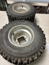 Stock Rear Aluminum Wheels- 1 Hole Is I longed 20x10x9 Quad Boss Tires picture