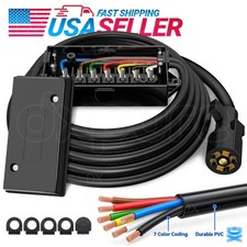 7-Way Trailer Plug 7 Pin Trailer Weatherproof Trailer Wiring Harness Connector picture