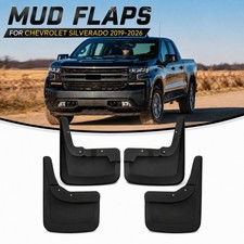 4x Black Mud flaps Slash Guards Mudguards For Chevrolet Silverado 2019-2026 picture