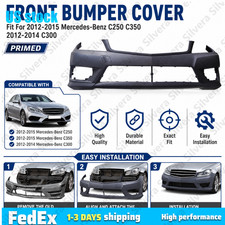 Front Bumper Cover For 2012-2015 Mercedes Benz C250 C350 2012-2014 C300 Primed picture