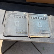 Two 1937 Packard Service Charge Manuals Junior Senior Cars Six 120 Original OEM picture