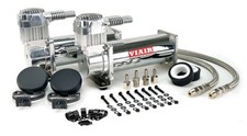 VIAIR 444C DUAL Pack Chrome Compressors Air Bag Air Ride Suspension 44432 picture