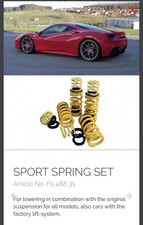 Ferrari 488 Novitec Lowering Springs Suspension Kit picture