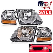 2 Faros Delanteros Con Bombillas Para Ford F150 1998 1999 2000 2001 2002 2003 US picture