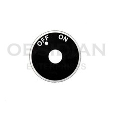 Vintage Alloy Rotary On Off Blank Name Plate picture