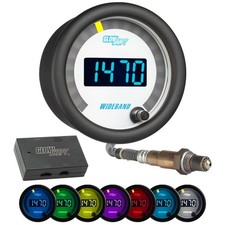 GlowShift Digital Wideband Air/Fuel Gauge Kit w/ O2 Sensor, White 7 Color picture