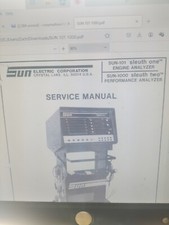 Sun Electric Sleuth 1& 2 Engine Analyzer Service Manual Pdf Book Cd picture