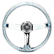 Steering Wheel 3-Spoke Matsuri Clear Acrylic Reinforced Steering Wheel w Twisted picture