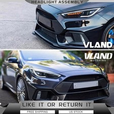 For 2015-2018 Ford Focus LED Projector Headlights Black Front Lamps W/Sequential picture