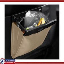 Waterproof Hanging Car Trash Can LED Light, Magnetic Leather PassengColor: Beige picture