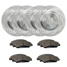 Front & Rear Drilled Brake Rotors + Pads for 2011-2013 2014 2015 2016 Scion tC picture