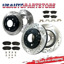 12.60in Front +12.79in Rear Brake Rotors Ceramic Pad for 2007-2015 Mazda CX-9  picture