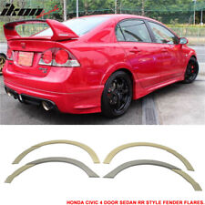 Fits 06-11 Honda Civic Sedan RR Style Front Rear Fender Flares Unpainted ABS picture