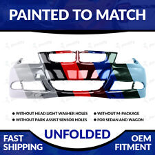 NEW Painted 2006-2008 BMW 3-Series Sedan Front Bumper W/O Snr & HL Washer Holes picture