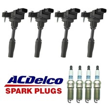 Genuine Ignition Coil x4 & Iridium Spark Plug x4 for Buick GMC Cadillac ATS CTS picture