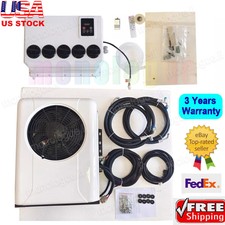 12V Truck Split AC Unit Air Conditioner Car RV Caravan Red 12000 BTU Evaporator picture