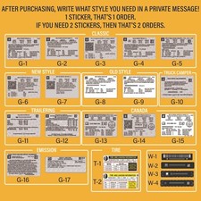 Custom GM Information Tire Loading And Trailer Loading VIN Sticker Replica picture
