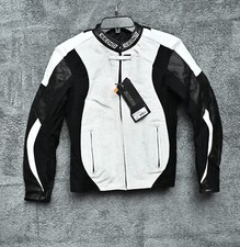 SEDICI Motorcycle Leather Armor Black White Biker Women's Size 6 NWTS picture