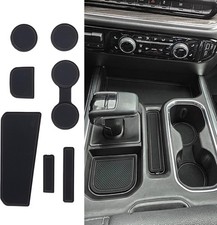 7PCS Black Console Mats for 2022+ Chevy Silverado/GMC Sierra 1500 picture