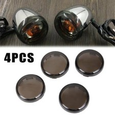 4x Motorcycle Smoked Lens Turn Signal Light Lens Covers For Harley Street Glide picture