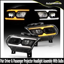 Pair Left Right Full LED DRL Headlights With Bulbs For Dodge Durango 2021-2025 picture