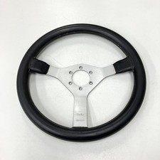 Mini Genuine Leather Steering Wheel 36cm Momo Boss Compatible Classic Car Used picture