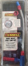 Russell Carburetor Fuel Inlet Kit 641090; Dual Feed Stainless for Holley 4150 picture