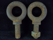Vintage Antique Chicago 28 Metal Tow Loops Hooks Pair Rat Rod picture