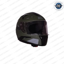 Air-X Ff 1901 Id Helmet Abs Matt Battle Green for Royal Enfield Rider L 60 Cm picture