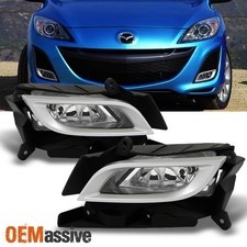 Fit 2010-2011 Mazda 3 Mazda Sedan 4/5dr Fog Lights Lamps w/Switch+Bezel L+R picture