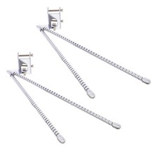 Pair Curb Feelers - Vintage Style Chrome Metal picture