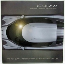 2009 NLV Quant Electric Car with Solar Power Sales Folder Brochure - Koenigsegg picture