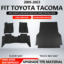 For 2005-2023 Toyota Tacoma Floor Mats Bed Mats Trunk Bed Liners All Weather TPE picture