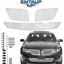 SS Mesh Grille For 2009 2010 Lincoln MKS Stainless Steel Grill Insert Chrome 3pc picture