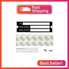 Trailer VIN ID Plate Blank Data TAG Model Identification VIN Serial Number, Mode picture
